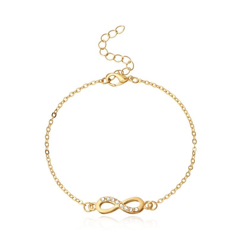 Gelang Rantai Angka8 Infinity Gelang Persahabatan Kristal Untuk Wanita Lady Bohemian Charm Jewelry