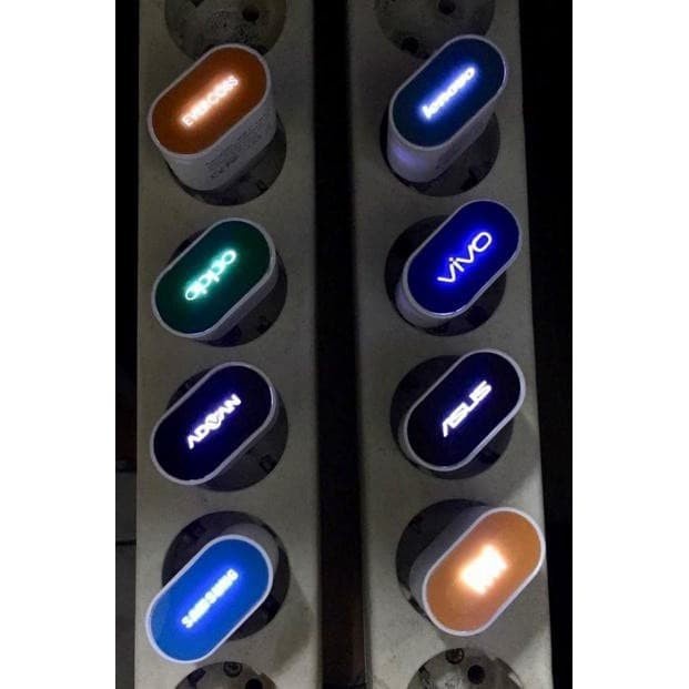 Charger Casan Branded LED 2.1A Merek SAMSUNG , XIAOMI , OPPO , VIVO 1USB High Quality oem
