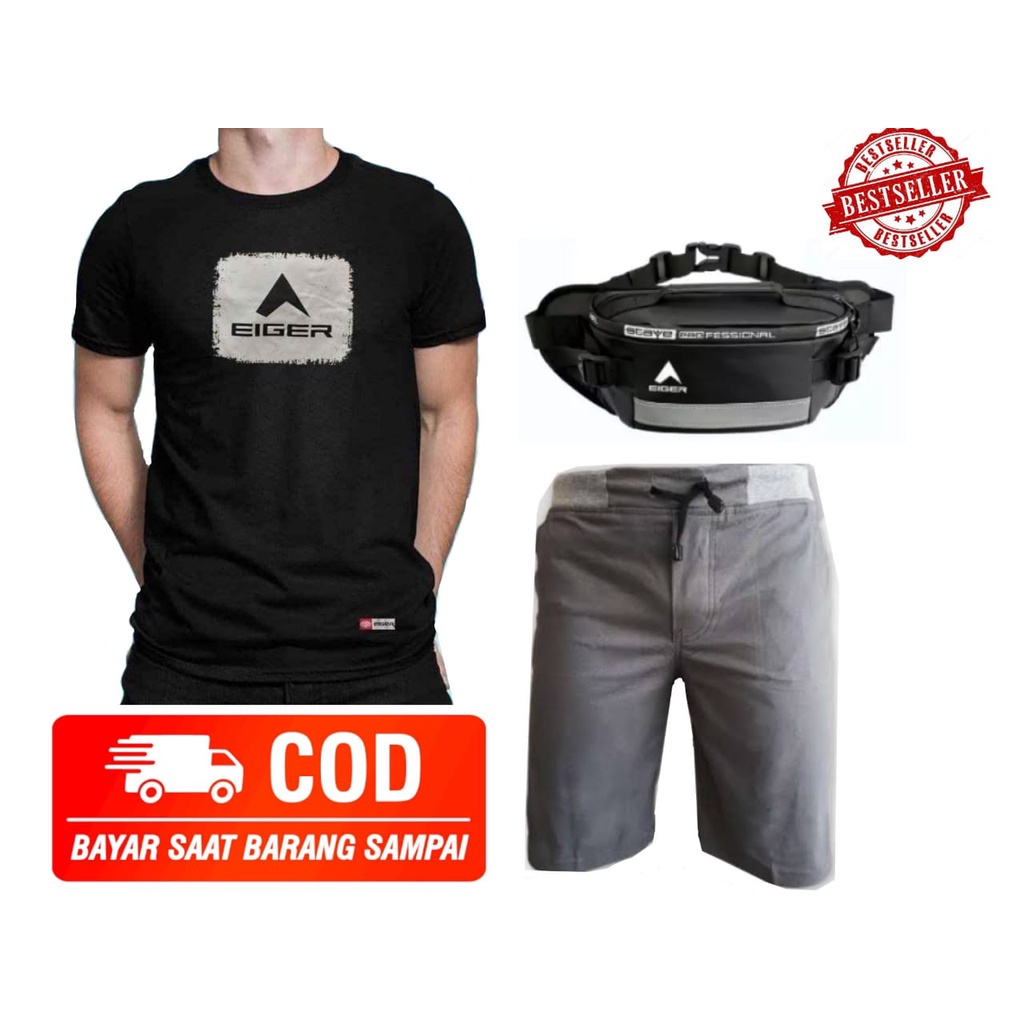 paket hemat pria komplit kaos distro pria celana tas selempang baju distro pria keren 2024 celana pr