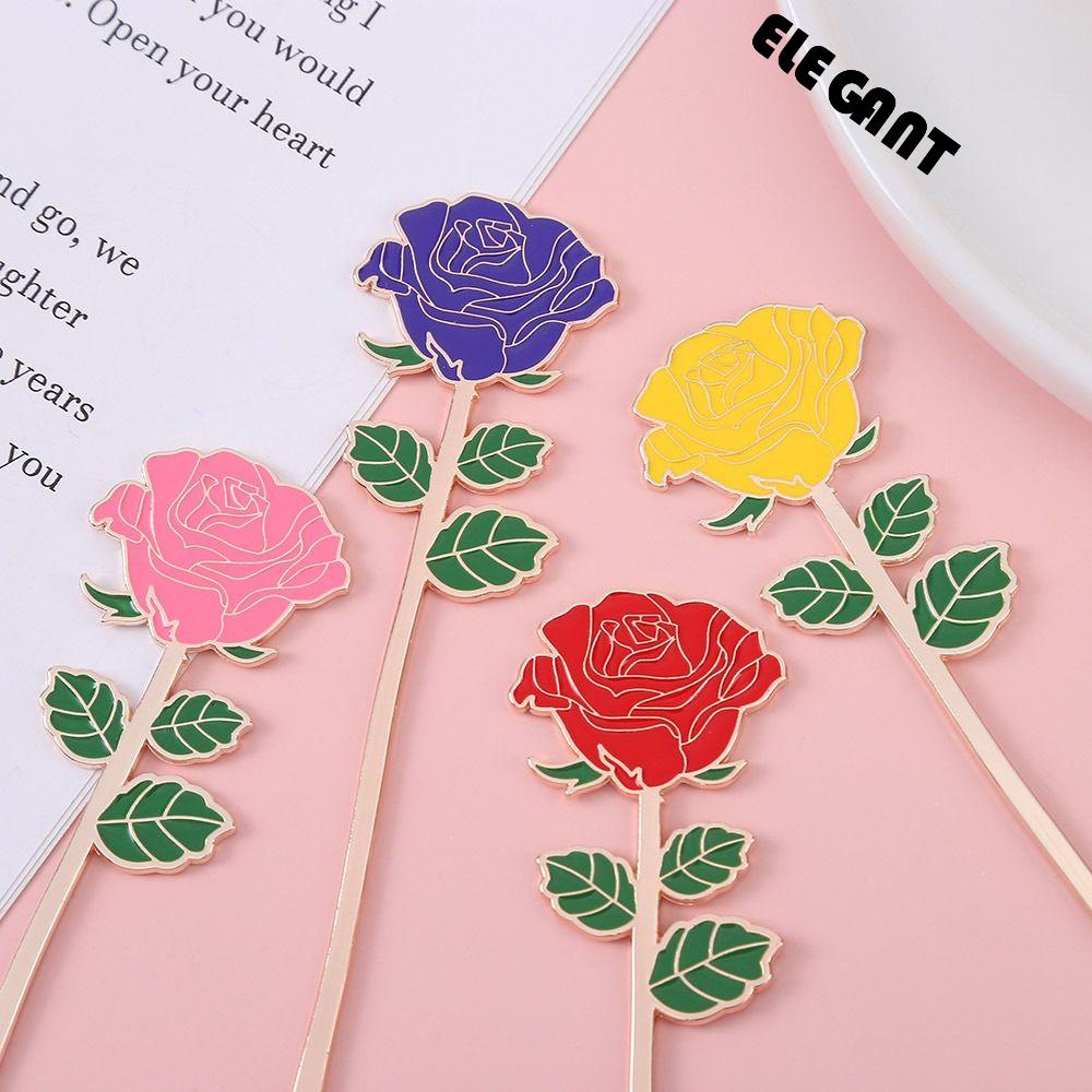 [Elegan] Bookmark Perlengkapan Kantor Kawaii Burung Membaca Buku Mark Halaman Folder Mewarnai Klip Buku Embos