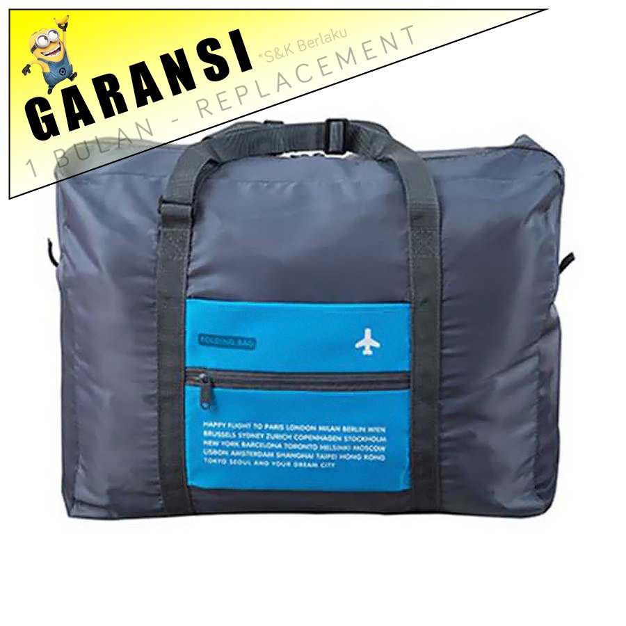 Gnea Tas Travel Pria Wanita Model Lipat Mind Blows Foldable Traveling Bag Shoulder Handbag
