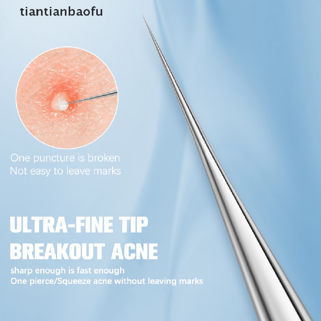[tiantianbaofu] 1pc Penghilang Komedo Jerawat Extractor Popper Jerawat Noda Komedo Komedo Alat Butik