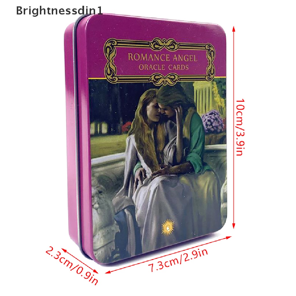 [Brightnessdin1] Kotak Besi Romance Angels Oracle Card Tarot Party Board Game Ramalan w/Butik Manual