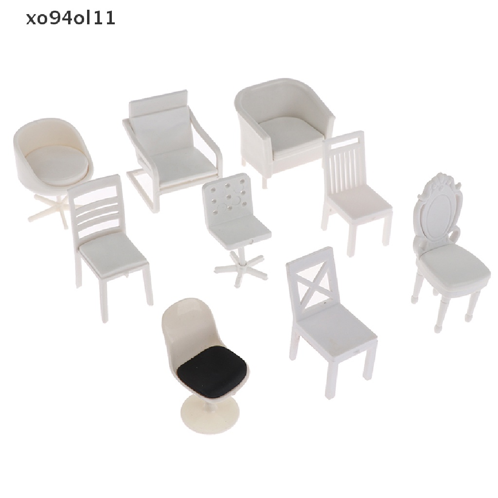 Xo 1: 20rumah Boneka Miniatur Furniture Kursi Sofa Stool Model Boneka Dekorasi Rumah Mainan OL