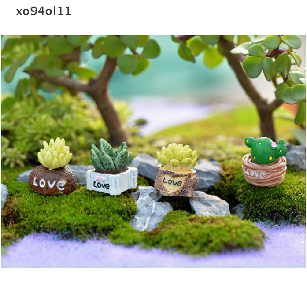 Xo 4 Pcs Tanaman DIY Resin Peri Taman Kerajinan Dekorasi Miniatur Micro Gnome Terrarium Hadiah OL
