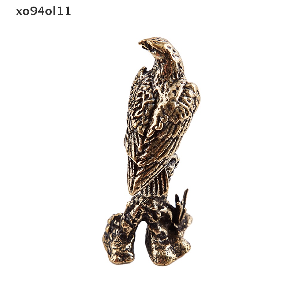 Xo 1PCS Patung Ornamen Patung Miniatur Eagle Kuningan Aksesoris Dekorasi Rumah OL