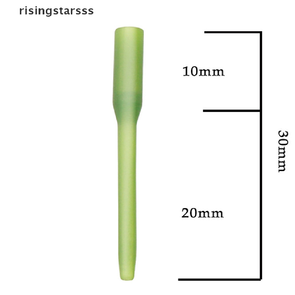 Rsid Span-new 50pcs 30mm Anti Kusut Lengan Karet Sambung Dengan Pengait Pancing Ikan Gurame Kasar Carp Jelly
