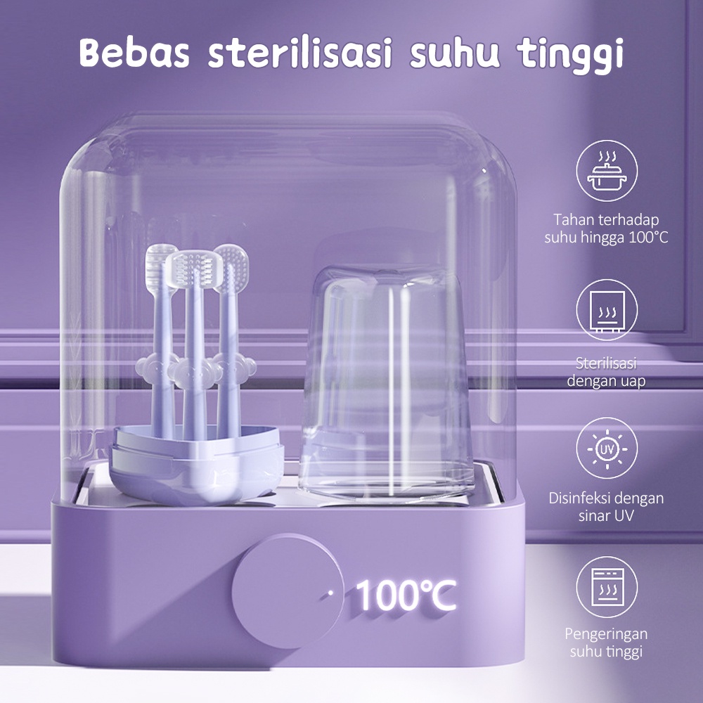 Mumystation Pembersih Sikat Lidah Mulut Bayi New Born / Sikat Gigi Bayi Silikon 4 in 1 BPA Free