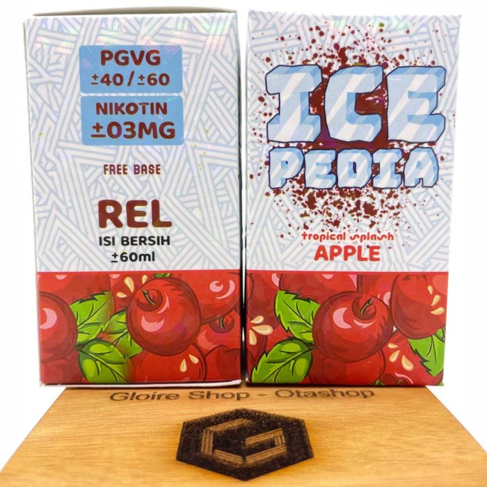 FREEBASE - Ice Pedia APPLE 60ml by Majapahit Brew Liquid Apel Icepedia