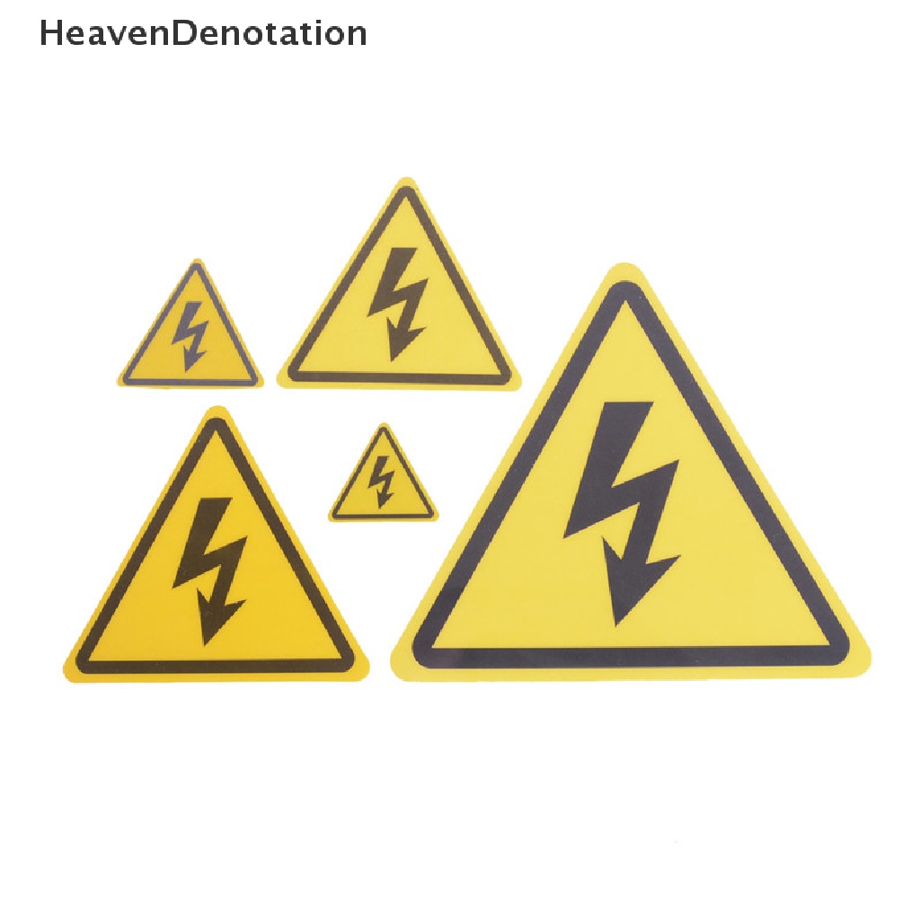 [HeavenDenotation] 2 Pcs Bahaya Tegangan Tinggi Listrik Peringatan Keamanan Label Tanda Stiker Stiker HDV