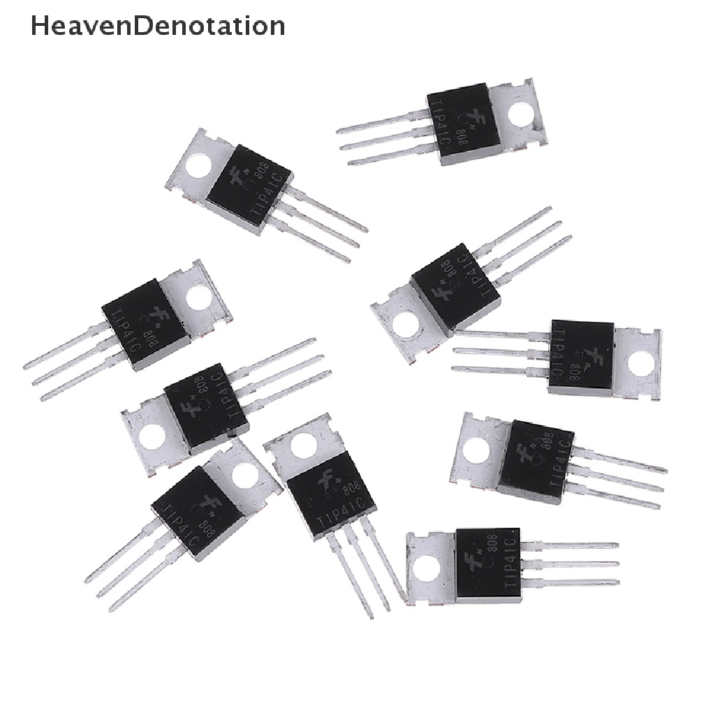 [HeavenDenotation] 10pcs TIP41C TIP41 NPN transistor TO-220 Baru Dan Berkualitas Tinggi HDV