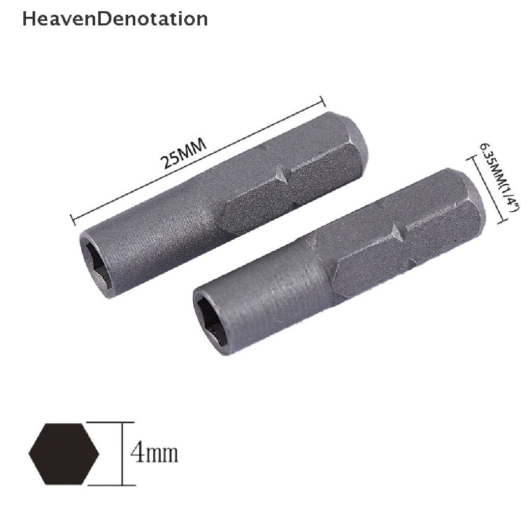 [HeavenDenotation] Adapter Mata Obeng Micro Insert Bits Adaptor 6.35mm 1per4 &quot;Untuk 4mm Hex Holder HDV