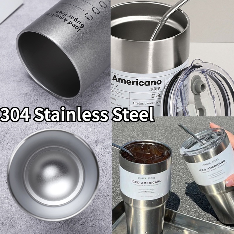 【COD】600ml Stainless Steel Botol/Botol Minum Stainless Steel/Stainless Steel Cangkir Tumbler Kopi/Botol Minum Tumbler Kopi 600ml