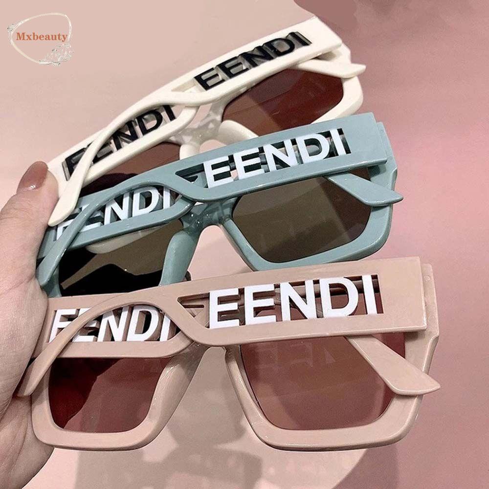 Mxbeauty Kacamata Bingkai Persegi Korea Sederhana Anti UV Kacamata Hitam Pria Sun Shade Unisex Wanita Eyewear