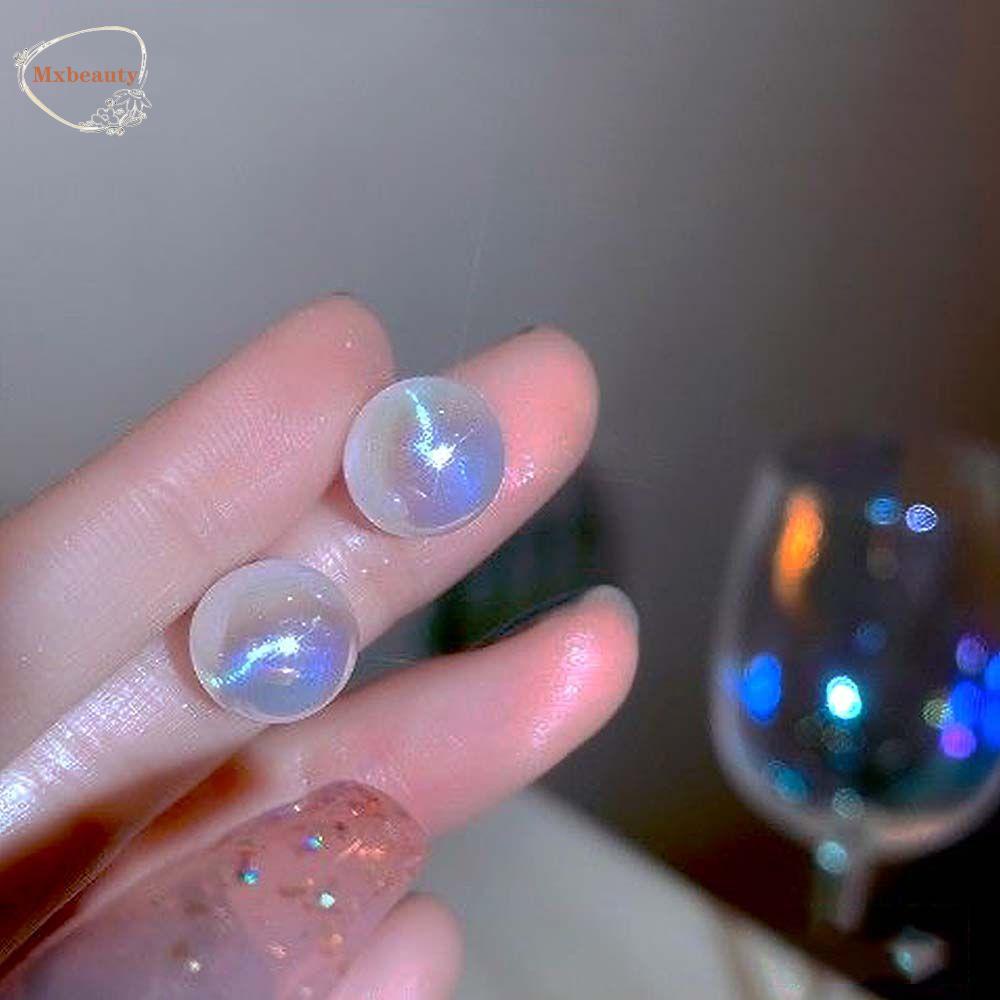 Mxbeauty Anting Wanita Hadiah Trendi Perhiasan Telinga Mutiara Imitasi Temperamen Warna Mermaid Gaya Korea Stud Earrings