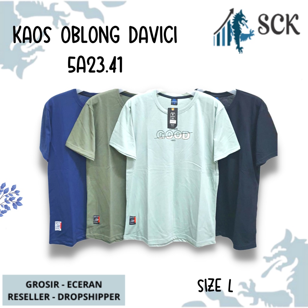 Kaos Distro Davici Polos (L) Motif Dewasa Keren/ Oblong Pria Katun / Pakaian Casual - sckmenwear GROSIR