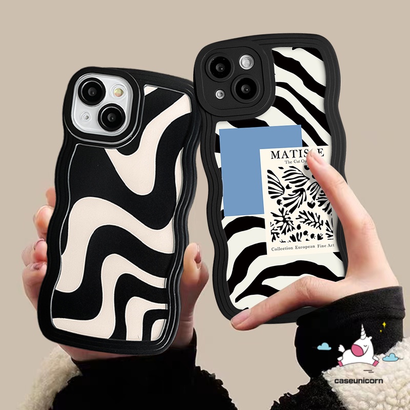 Infinix Hot 9 10s 10 11s 12i 20 10Lite 8 20s 12 Pro Smart 4 6 5 Plus Note 10Pro 12 G96 Hot 10 9 11 12 Play Wavy Edge Irregular Stripe Fashion Art Motif Zebra Soft TPU Back Cover