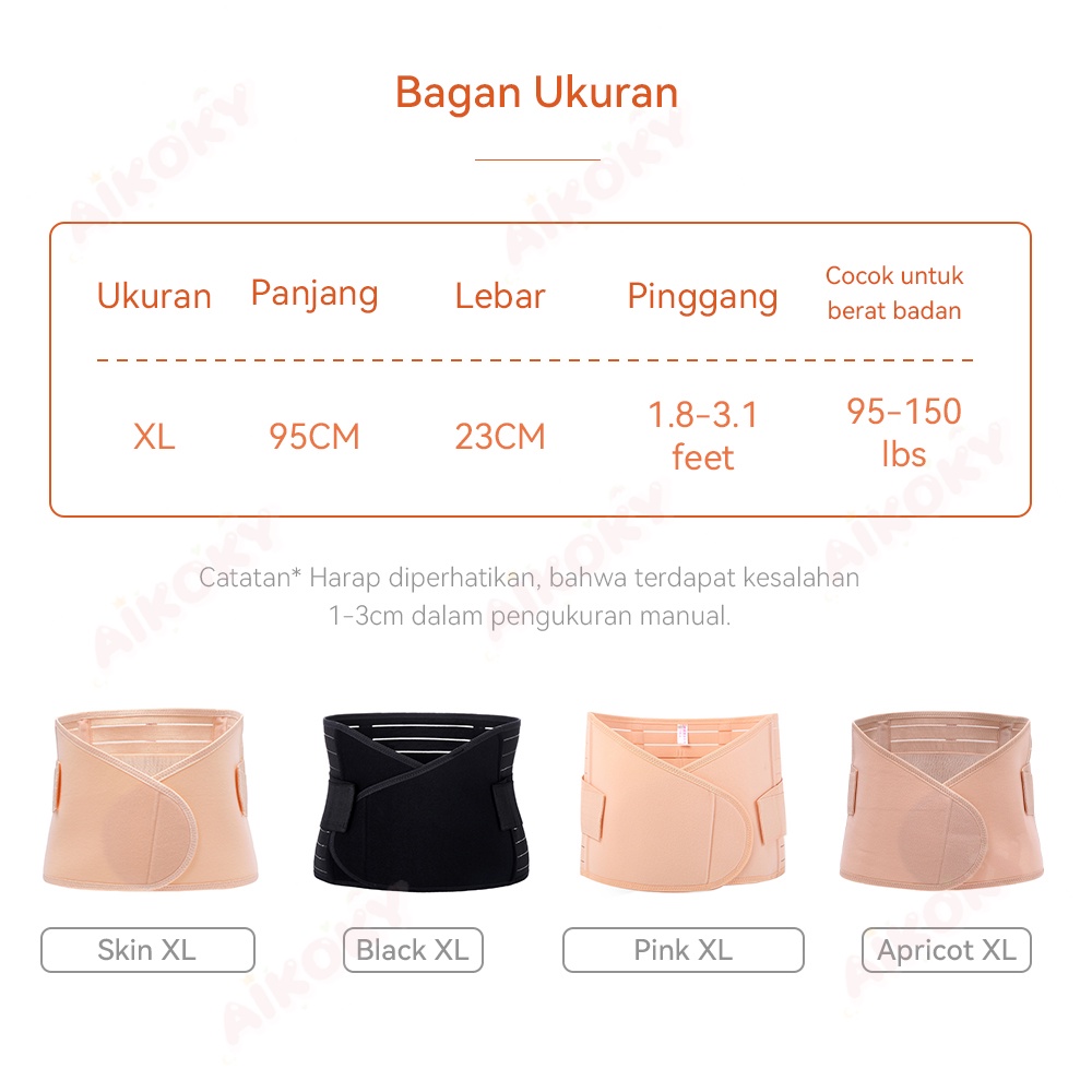 Aikoky Korset Pengecil Perut Double Perekat / Korset Pelangsing Perut Buncit Setelah Melahirkan