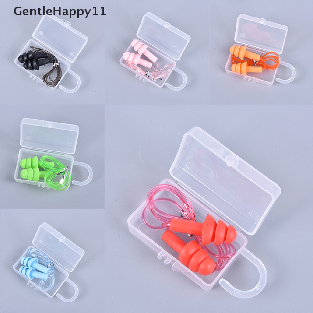 Gentlehappy Penyumbat Telinga Silikon Tahan Air Tidur Pencegah Kebisingan Earplugs Noise Reduction id