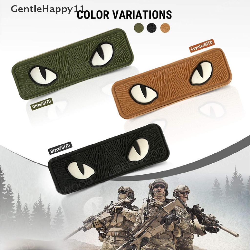 Gentlehappy 1pc Mata Kucing Pengait Pengencang Tactical Glow Aplikasi Patch Topi Seragam Ransel id