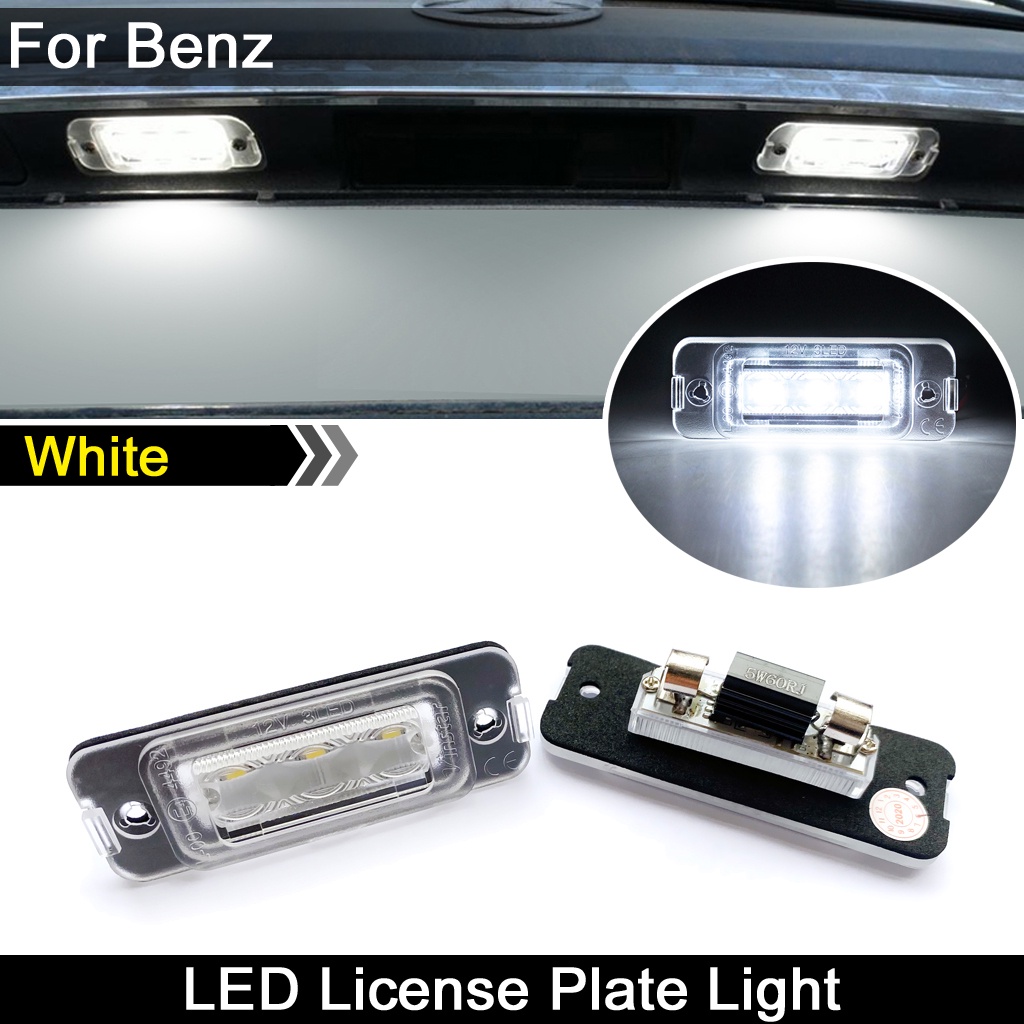 2pcs Lampu Plat Nomor Plat LED Putih Lampu Untuk Benz M-CLASS W164 GL-CLASS X164 R-CLASS W251