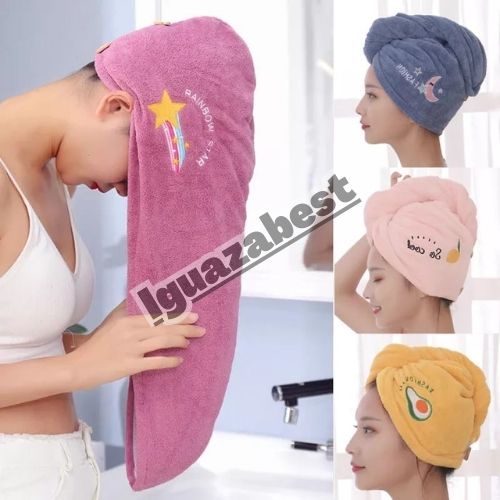 Handuk Keramas Rambut Cepat Kering Dengan Karakter Wanita Lucu Magic Towel