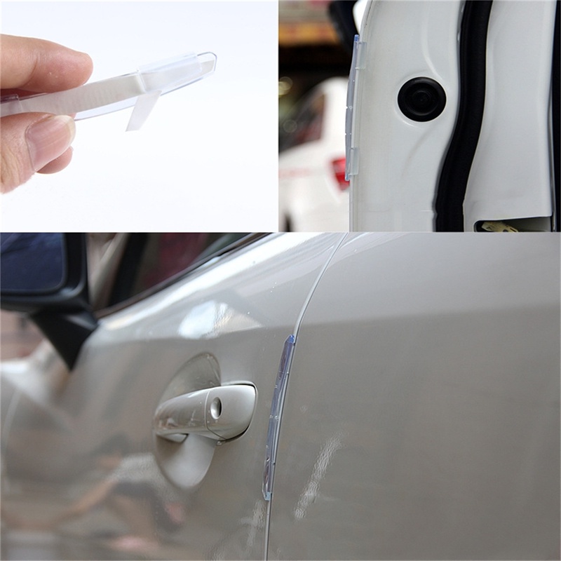 [AYBX] 4pcs Strip Bumper Pintu Colloid Anti-Tabrakan Stiker Perekat Anti Gores Untuk Body Mobil Strip Hias