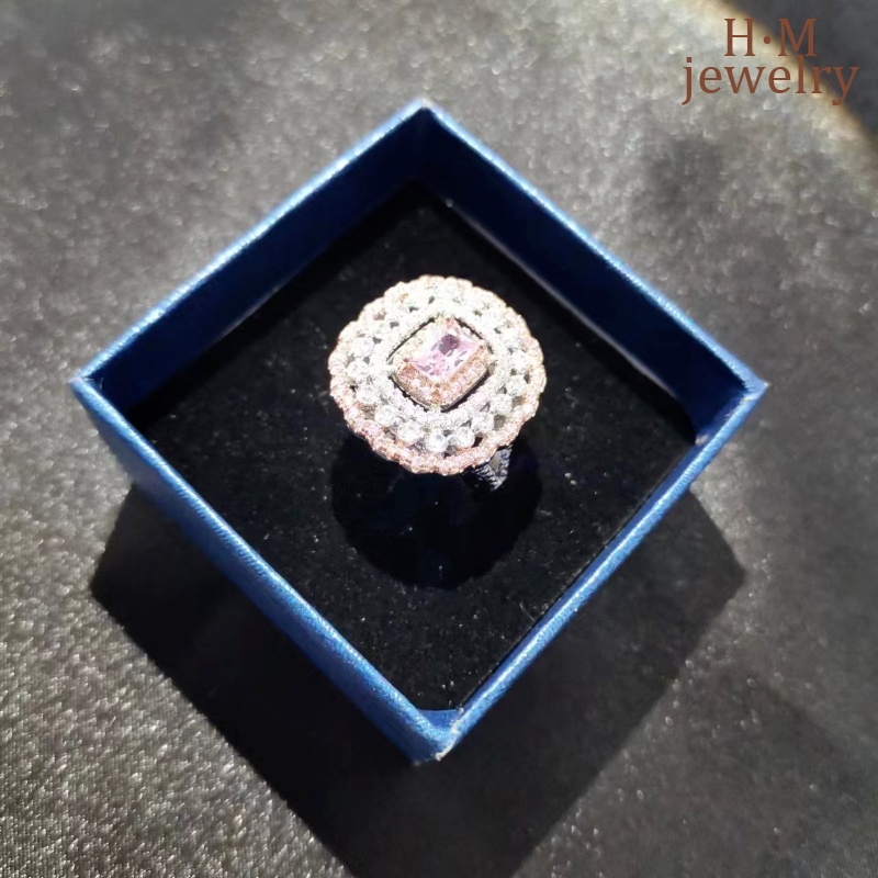 S925 Perak Terjangkau Mewah Fashion Bertatahkan AAA Zirkon Cincin Ins Gaya Banyak Model No 8hiasan