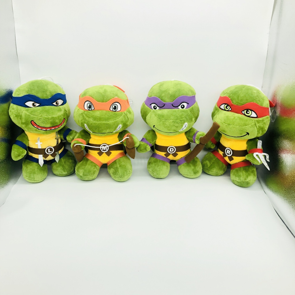 Kawaii Plush Toy Ninja Turtles Leonardo Donatello Boneka Anime Karakter Anime Raffaele Mikey Boneka Mainan Anak