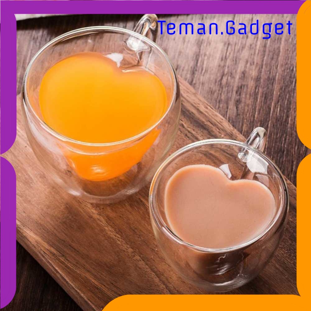 TG - DPR CREATIVE Cangkir Kopi Anti Panas Double Wall Glass Love Series 150ml