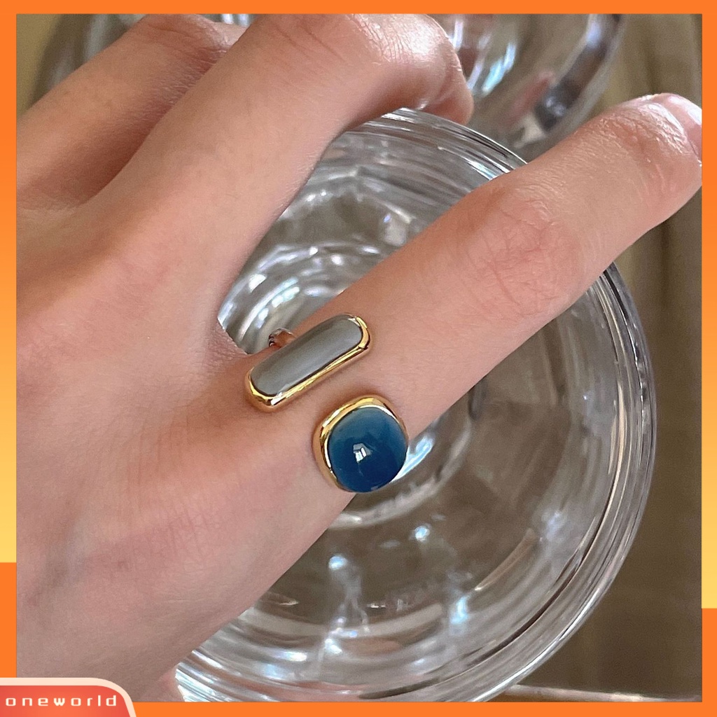 [EONE] Cincin Jari Pembukaan Adjustable Perhiasan Indah Anti Luntur Gaya Jepang Geometris Ring Untuk Pesta