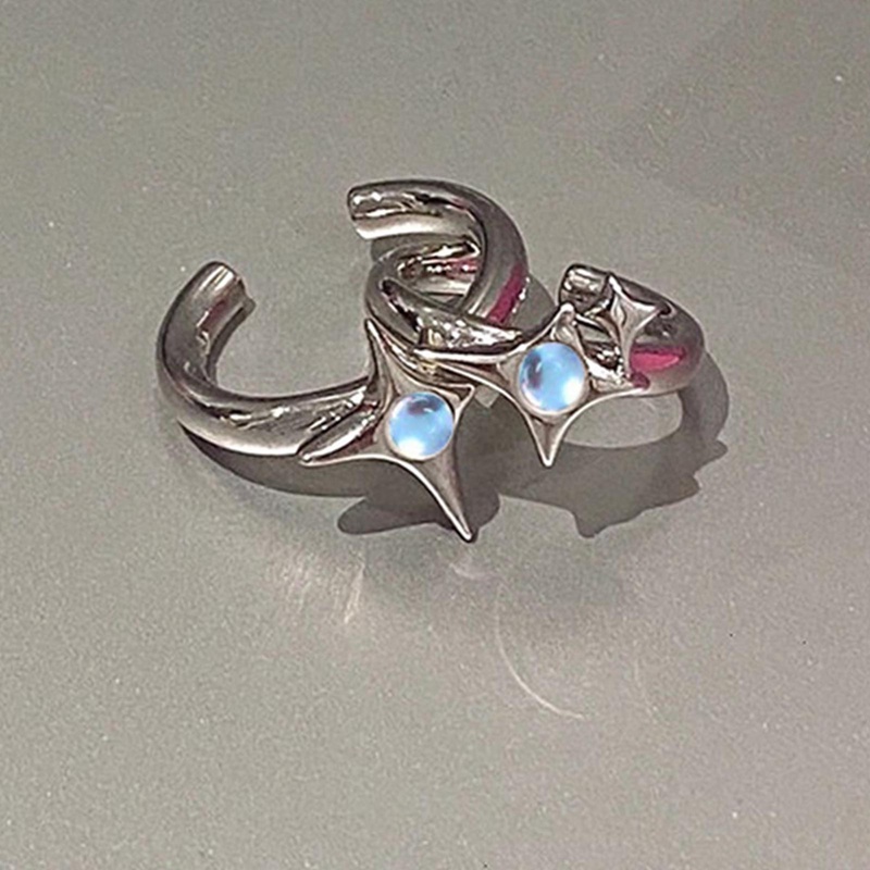 Fashion Sederhana Opal Terbuka Cincin Untuk Wanita Gaya Korea Jari Telunjuk Rings Hadiah Pertunangan