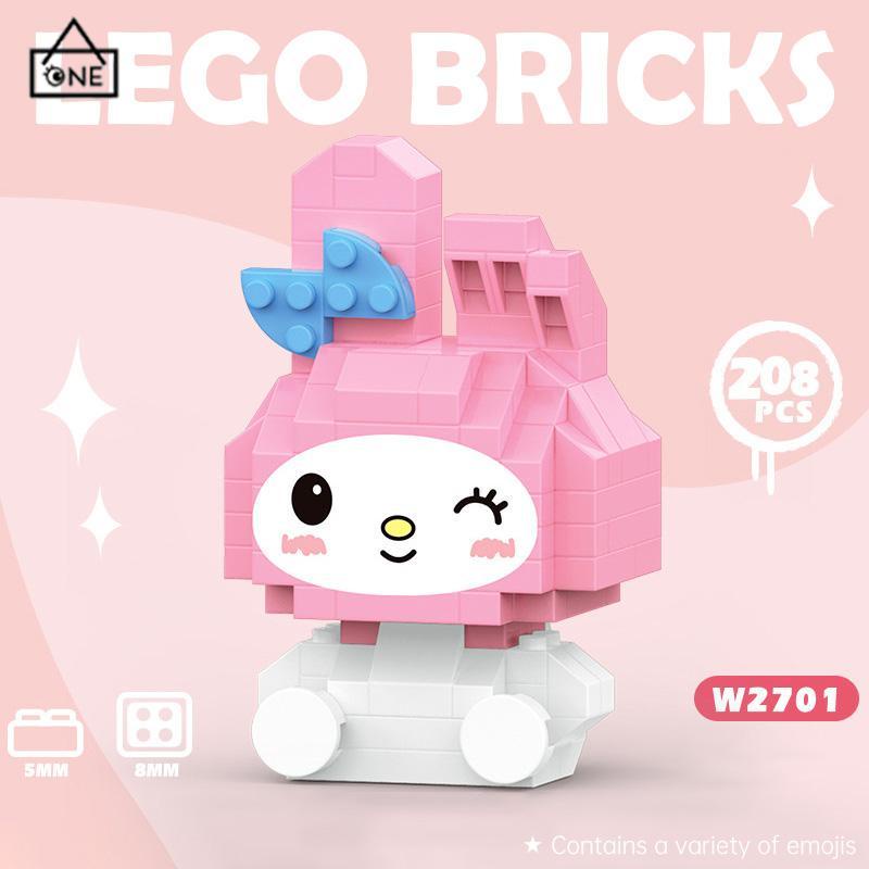 COD❤️Mainan Balok Susun Sanrio kuromi Mainan Anak Mainan Edukasi DIY 3DPuzzle Nano Block-A.one