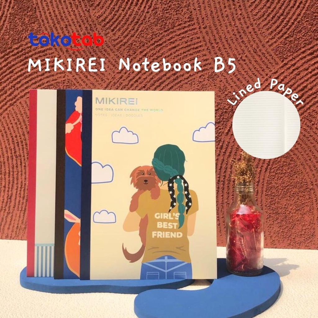 

Tokotab - Notebook MIKIREI Notebook Garis Buku Tulis Garis B5