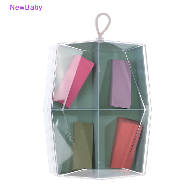 Newbaby 4grids Puff Drying Holder Box Kosmetik Puff Display Tempat Penyimpanan Makeup Tools ID