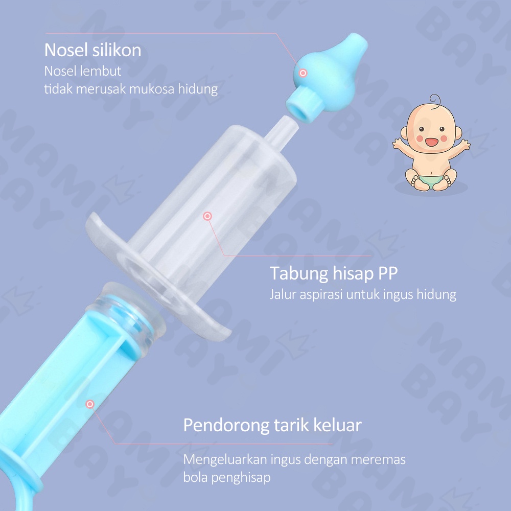 Mamibayi Nasal aspirator baby alat sedot penyedot ingus bayi model jarum suntik pembersih hidung bayi