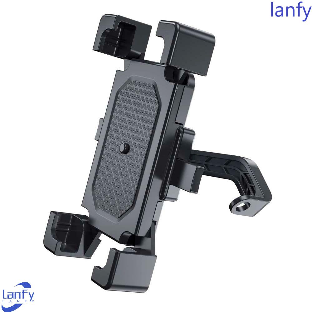 Lanfy Dudukan Ponsel Sepeda Shockproof Anti Jatuh Cakar Empat Dudukan Motor Skuter 360lihat Naik bracket Sepeda