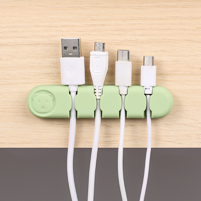 Candy Color Kabel Data Silicone Cord Management/Headphone Line Computer Cable Ties Organizer Winder Penyimpanan Kawat Data Anti Hilang