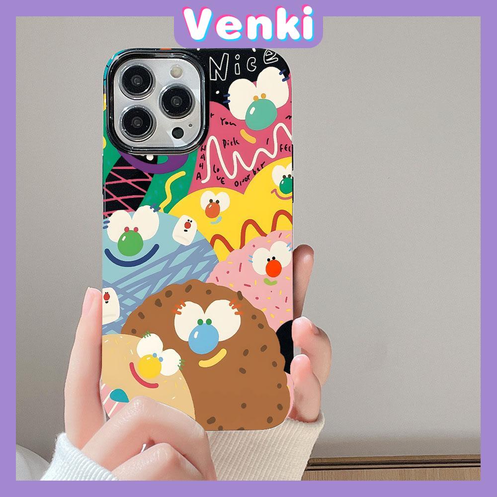 Venki - iPhone 11 Case Soft Shell TPU Big Hole Candy Case Cute Cartoon Black Phone Case Protection Shockproof Compatible with iPhone 13 Pro max 12 Pro Max 11 xr xs max 7Plus 8Plus