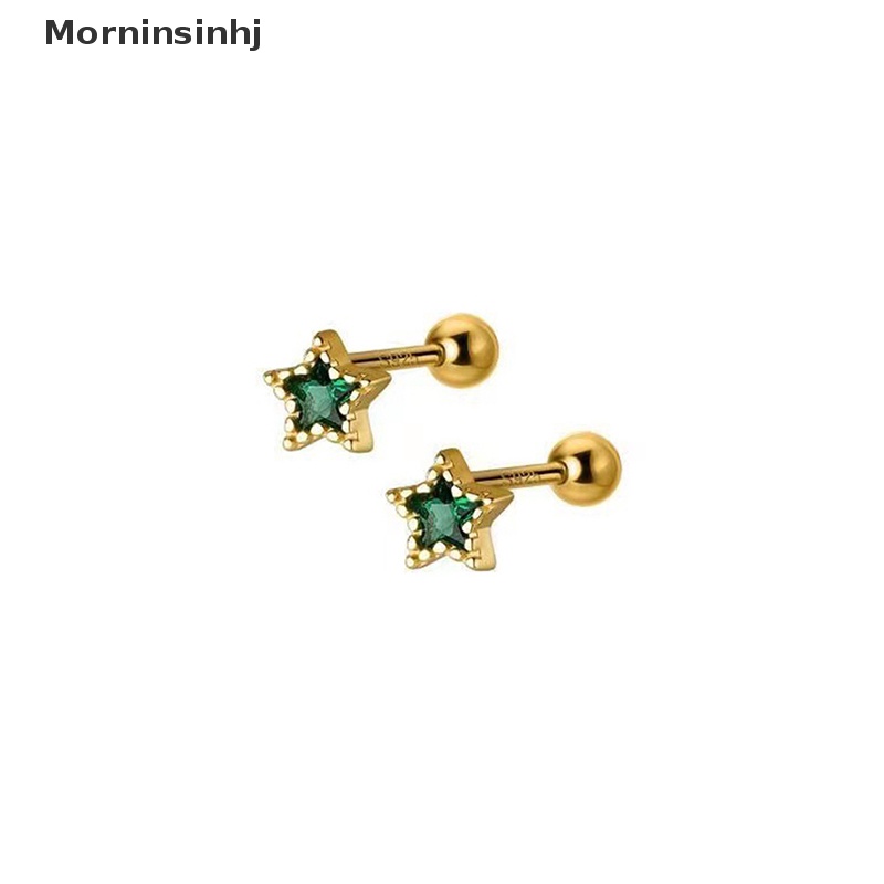 Mornin 1pasang Fashion Bintang Zirkon Telinga Studs Anting Untuk Wanita Tulang Rawan Helix Telinga Tulang Kuku Manis Keren Telinga Perhiasan Hadiah id