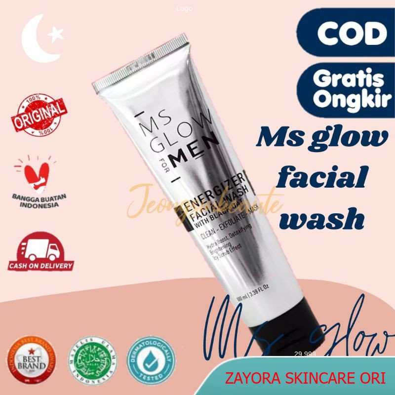 JAMINAN PRODUK ORIGINAL Ms Glow men Facial Wash Sabun pencuci wajah pria sabun wajah glowing pria da