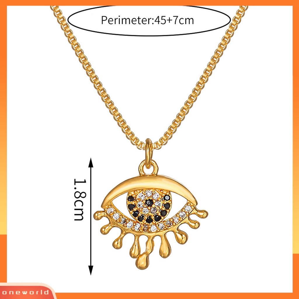[EONE] Liontin Kalung Cubic Zirconia Halus Liontin Electroplating High Gloss Temperamen Leher Ornamen Tahan Luntur Indah Terang Kilau Kalung Perhiasan Aksesori