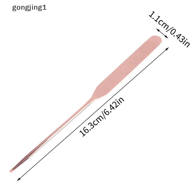 Ggg 1Pcs Stainless Steel Dual Head Makeup Toner Spatula Mixing Stick Foundation ID