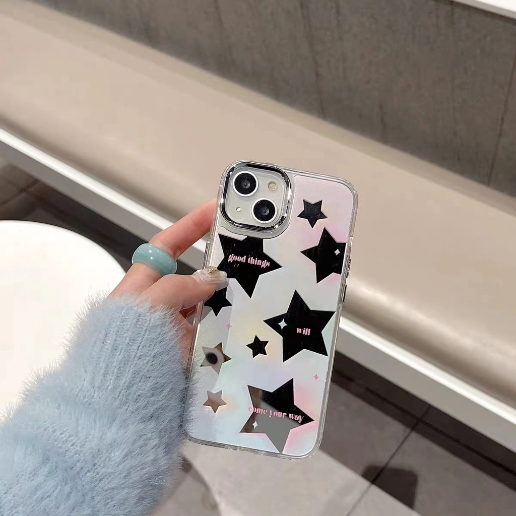 Cocok Untuk Iphone14 Pro Max iPhone Phone Case Cermin Casing Ponsel Kuat Kamera Perlindungan Tahan Guncangan Gaya Sederhana Kompatibel Dengan Iphone13 13pro 13prm iPhone 11 7Plus 8Plus Xr XS 12 Pro Max Casing Ponsel