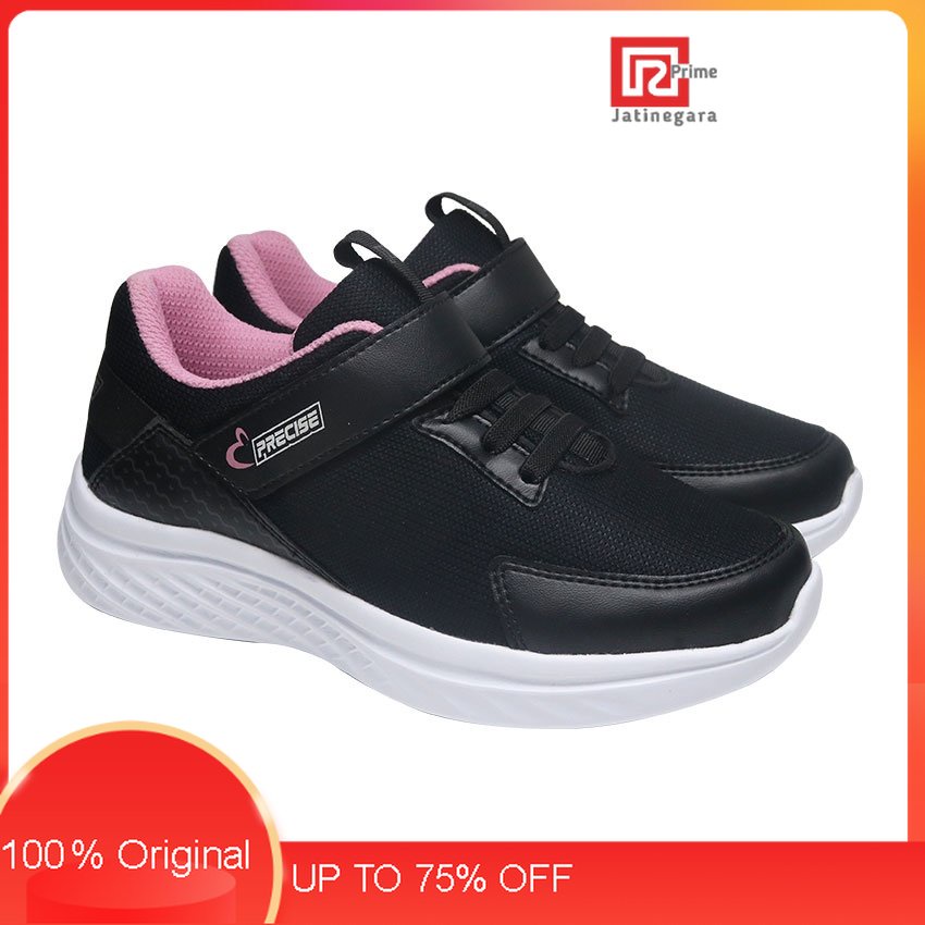 Precise Haruka JT Sepatu Sneakers Sekolah Anak - Black/WhiteRAMAYANA JAKTIM