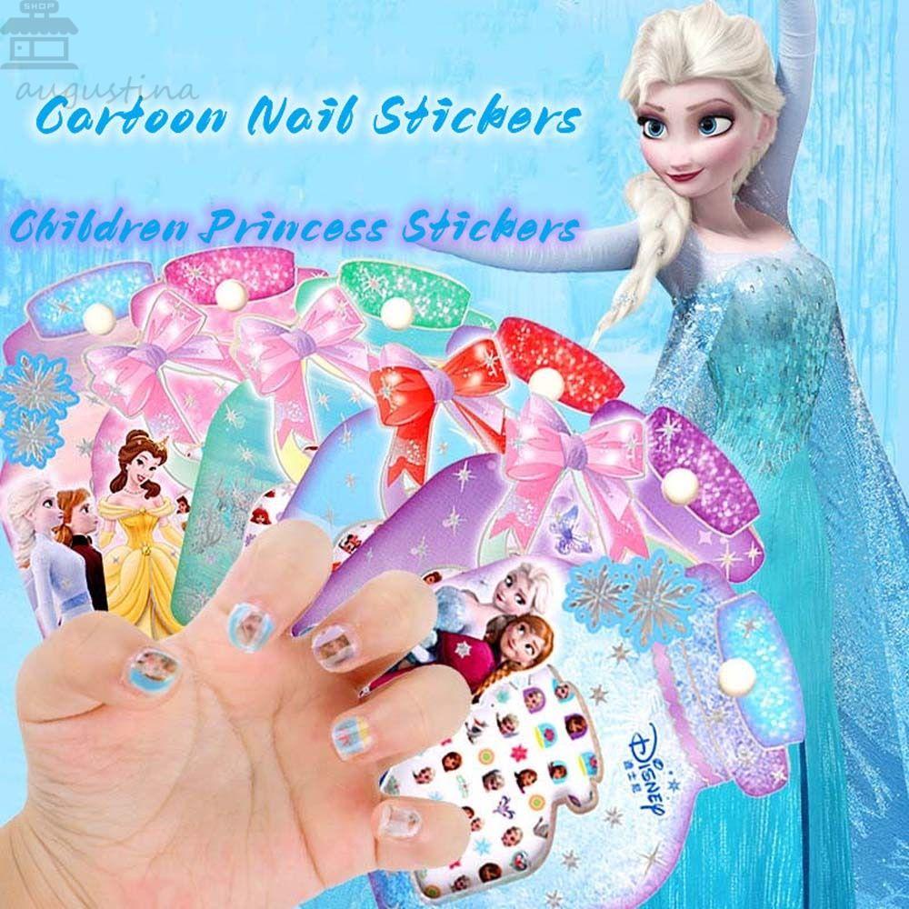 Agustina Anak Stiker Kuku Manicure Aksesoris Anak Sofia Kartun Mainan Mermaid Frozen Nail Art Dekorasi