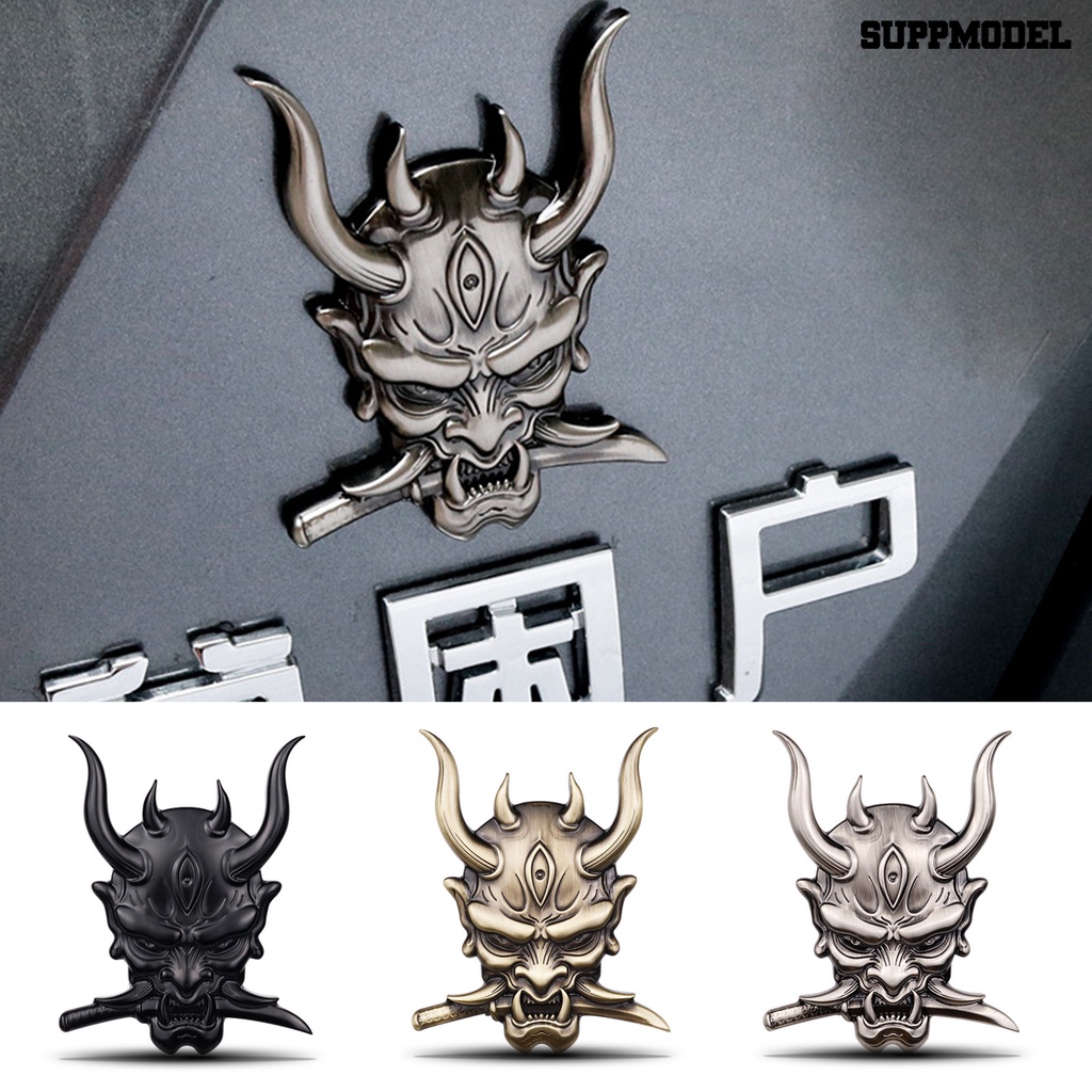 [SM Auto] Kreatif Stiker Mobil Tahan Air Perekat Diri Dekoratif 3D Jepang Dimodifikasi Pejuang Tengkorak Hantu Stiker Aksesoris Mobil