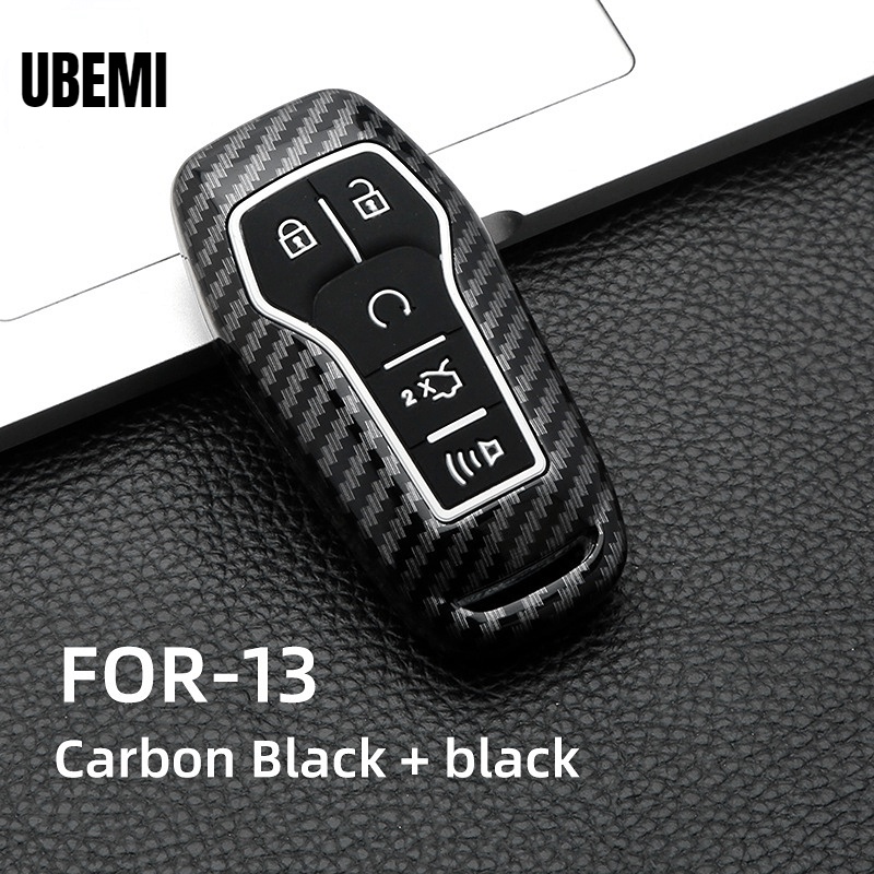 Leather Keychain Key Fob Cover Untuk Ford Fusion F-150 Edge Explorer Mustang Lincoln MKZ MKC Aksesoris 5button Key