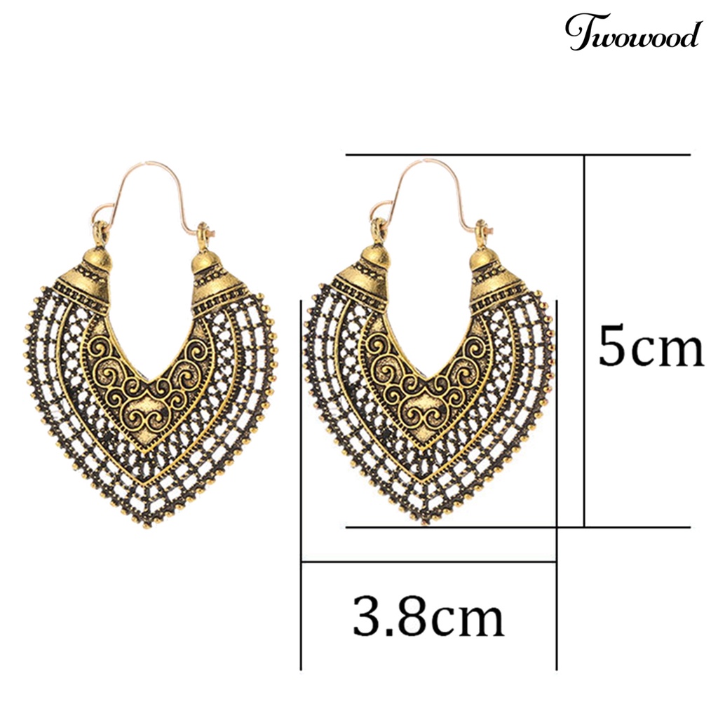 Twowood Anting Wanita Bohemian Alloy Wanita Bohemian Liontin Telinga