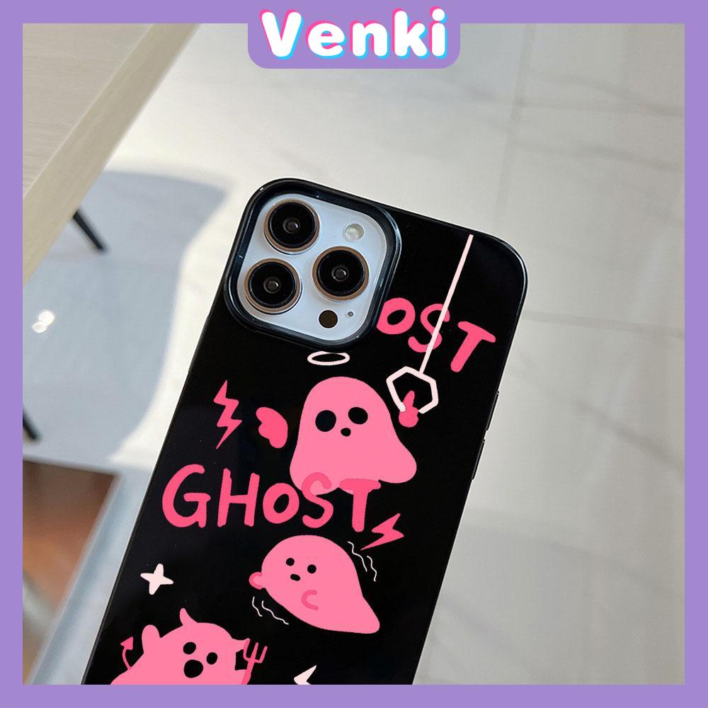 VENKI - For iPhone 11 iPhone Case Black Glossy TPU Soft Case Shockproof Protection Camera Angel Devil Compatible with iPhone 14 13 Pro max 12 Pro Max xr xs max 7Plus 8Plus